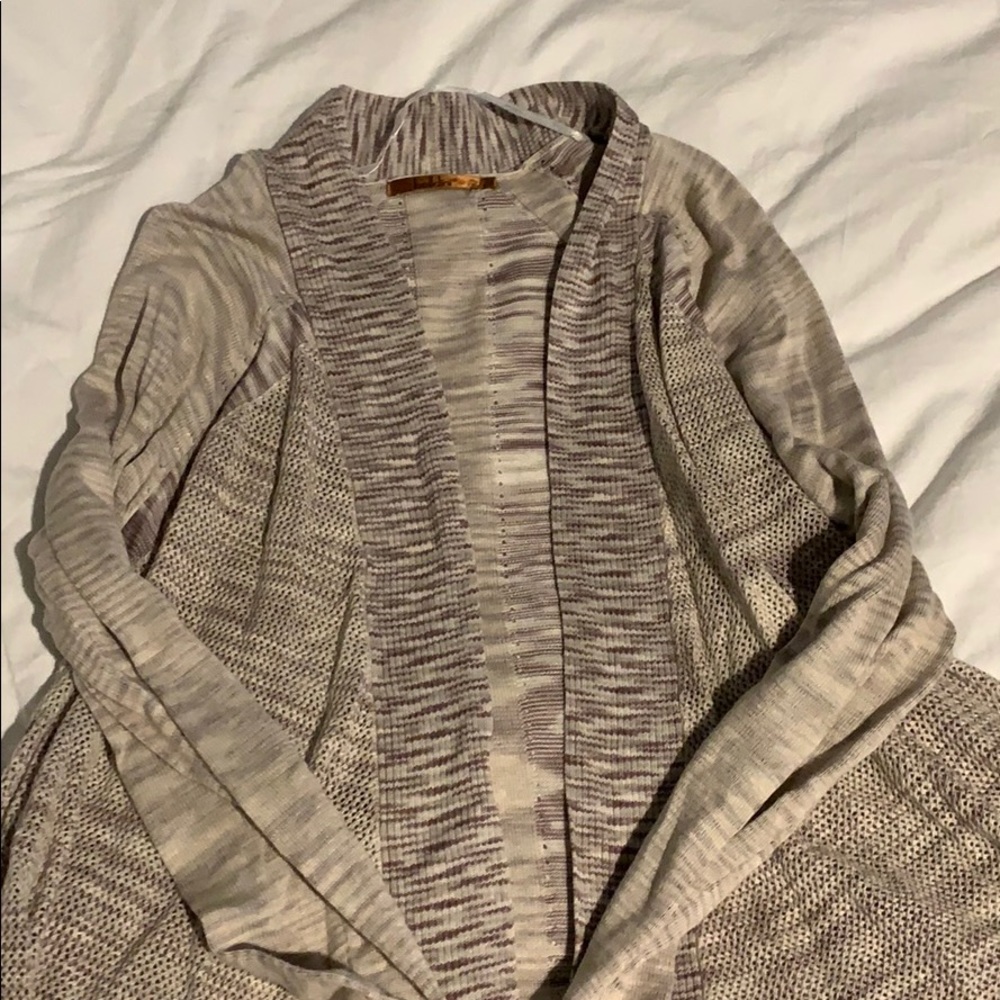 Tan and rose cardigan